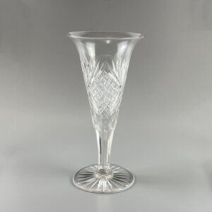 Antique Mt  Washington Priscilla American Brilliant Period Cut Glass Trumpet Vas
